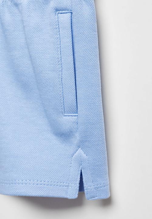 MANGO - Bermuda shorts pique - sky-blue