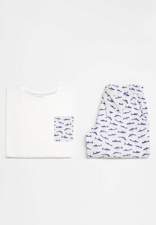 MANGO - Pijama pack oceans - medium grey