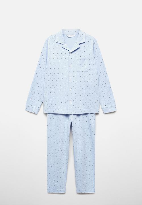 MANGO - Pijama pack pcorbat - sky-blue