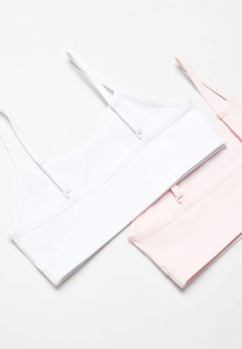 MANGO - Bra marina - pink & white