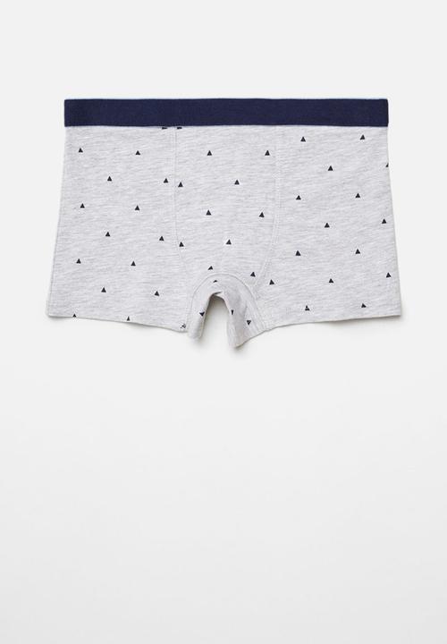 MANGO - Briefs geo - light grey denim