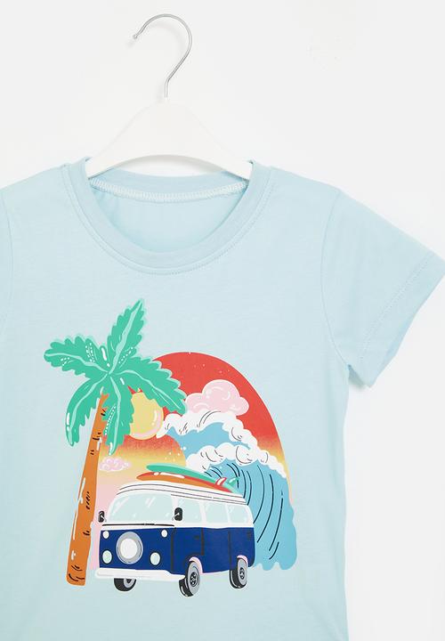 Pop Candy - Printed tee - light blue