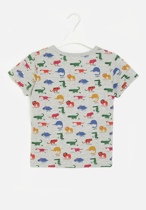 Pop Candy - Dino printed tee - grey
