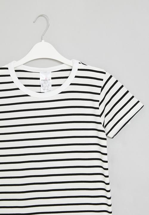Pop Candy - Striped tee - black & white