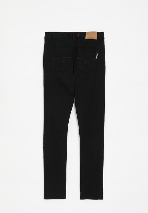 SOVIET - Boys skinny bull denim - black