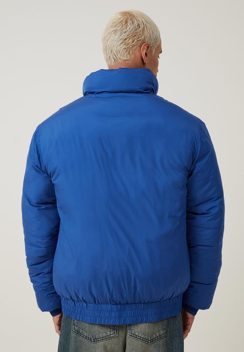 Cotton On - Recycled puffer relaxed bomber - cobalt