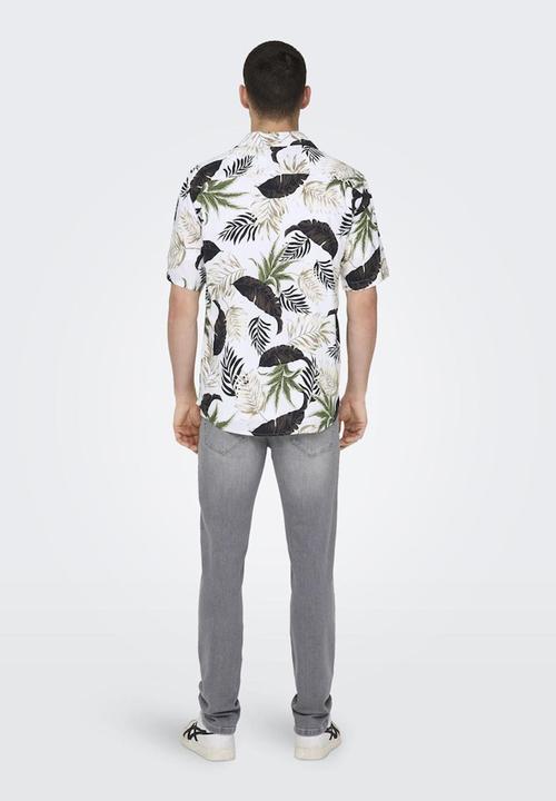 Only & Sons - Onswayne life short sleeve shirt - antique white