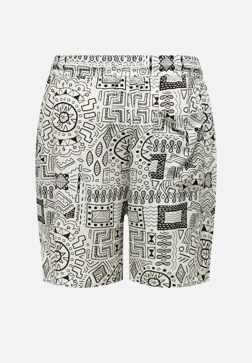 Only & Sons - Onsbold life rlx aop shorts - white