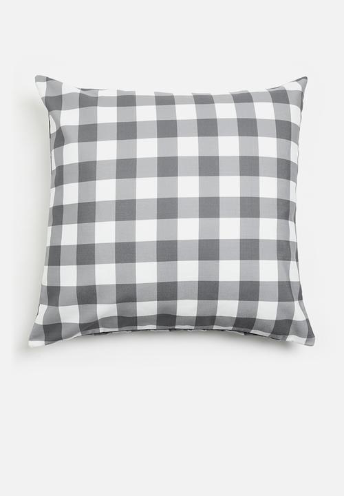 Sixth Floor - Check printed cushion cover - Black & White