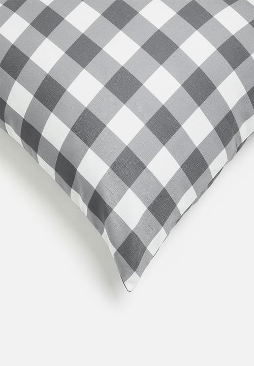 Sixth Floor - Check printed cushion cover - Black & White