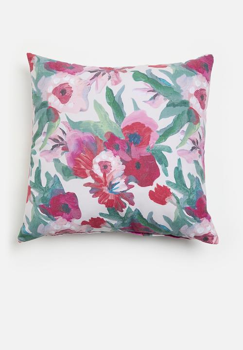 Sixth Floor - Rosy printed cushion cover - Multi