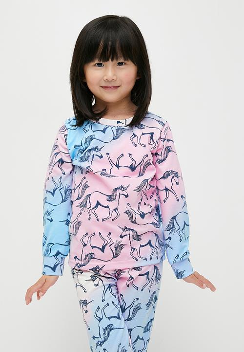 Pop Candy - Tie dye pj set - pink & blue
