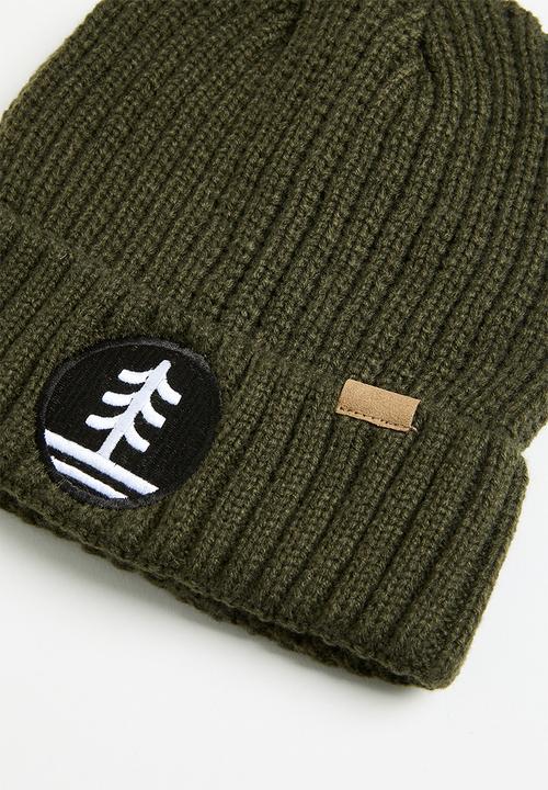 Lark & Crosse - Jace rib knit beanie-khaki
