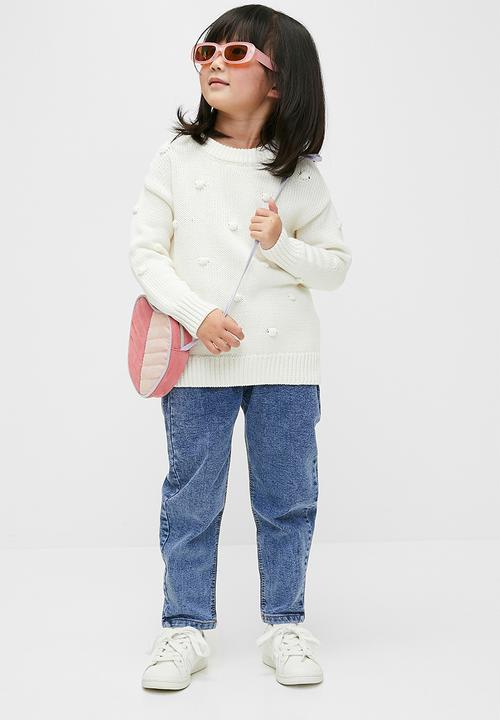 Pop Candy - Paperbag waist jeans - dark blue
