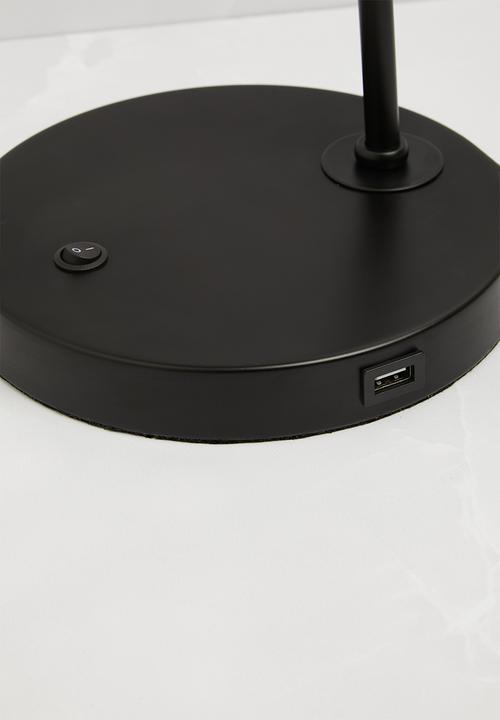 Sixth Floor - Lora USB desk lamp - Black