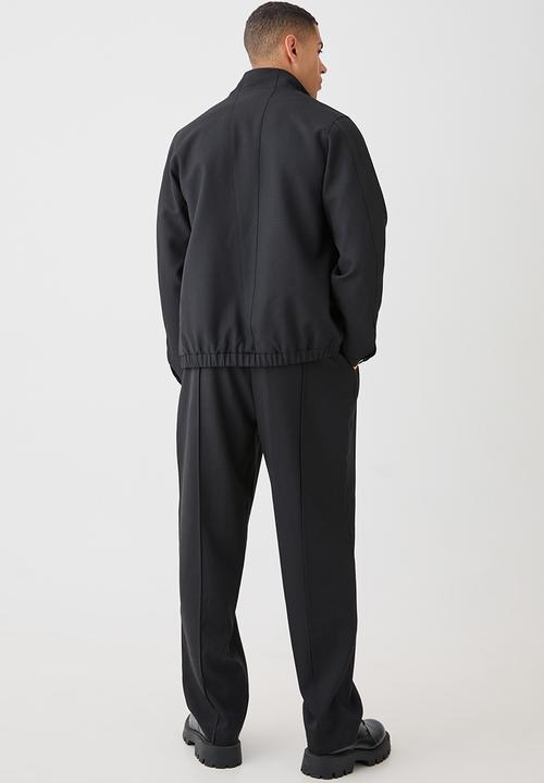 boohooMAN - Textured zip up smart jacket - black