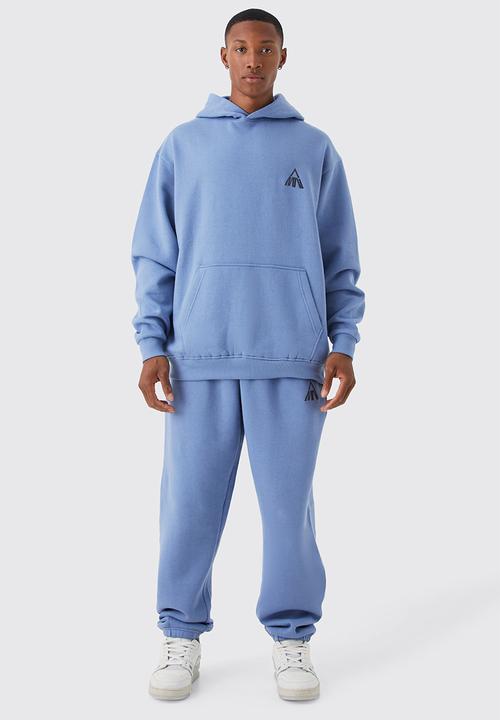 boohooMAN - Man oversized basic jogger - dusty blue