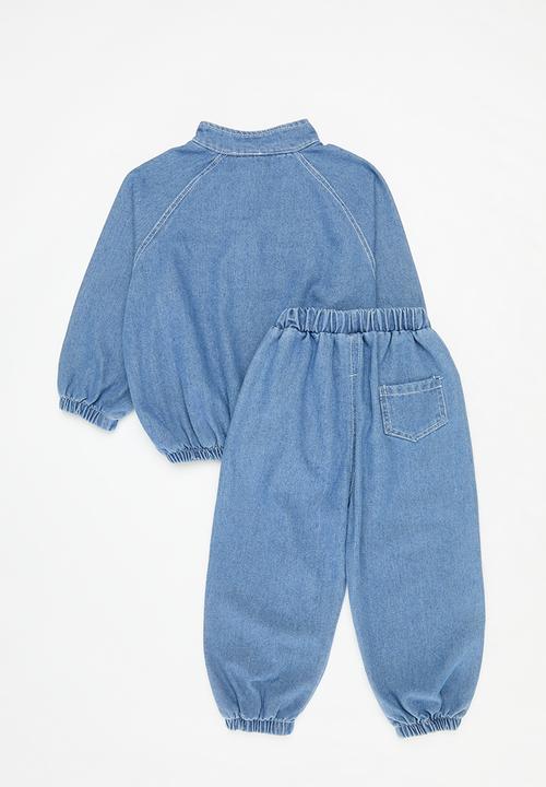Pop Candy - Denim top & bottom set - blue