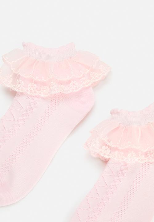 Pop Candy - Frilled socks - pink