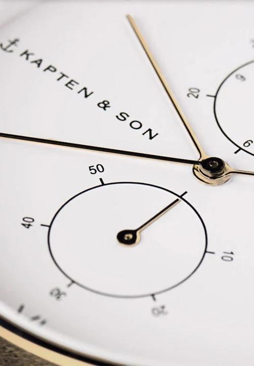 Kapten & Son - Chrono - gold woven steel