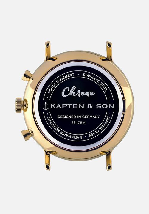 Kapten & Son - Chrono - gold woven steel