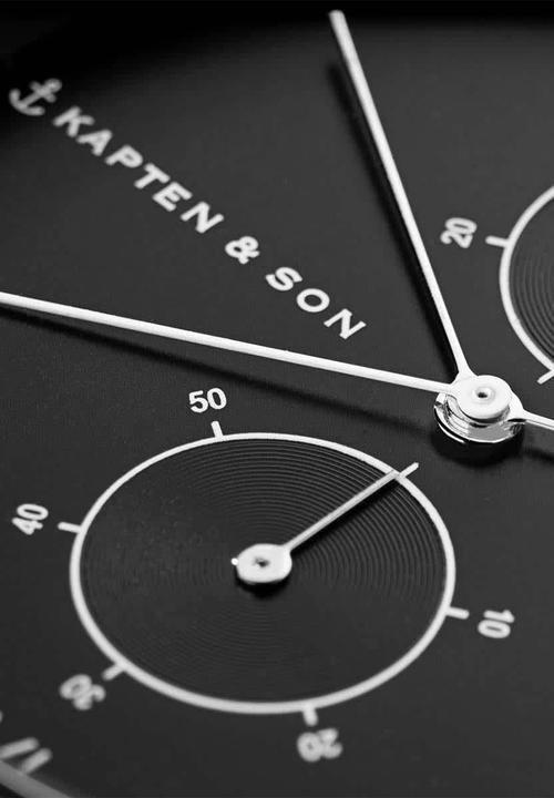 Kapten & Son - Chrono - silver black steel