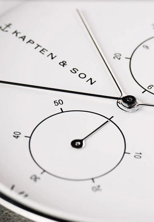 Kapten & Son - Chrono - silver woven steel