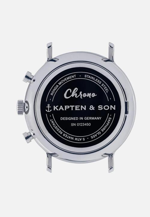 Kapten & Son - Chrono - silver woven steel