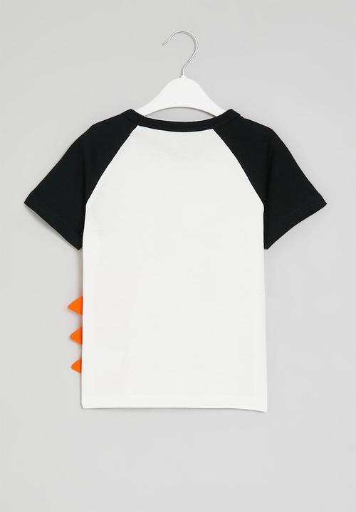 Pop Candy - Reglan sleeve tee - black & white