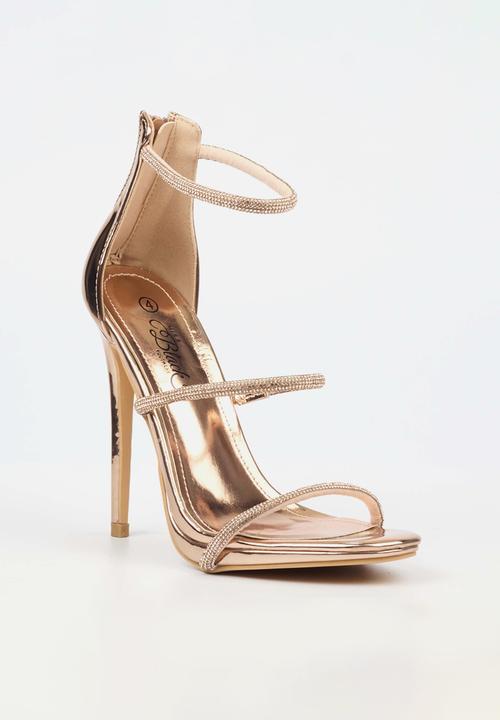 Miss Black - Bou 6 strappy stiletto - rose gold