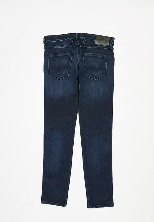 Replay - Anbass Pantalone Slim - Dark Blue