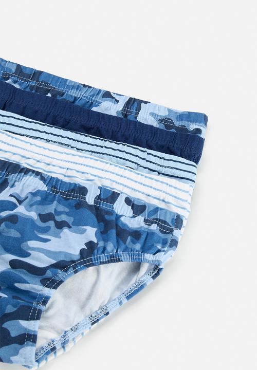 MINOTI - Boys stripe camo 10pk underpants - multi