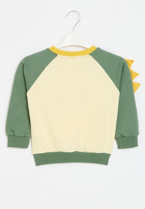 Pop Candy - Printed sweat top - green & ecru