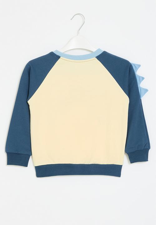 Pop Candy - Printed sweat top - blue & ecru