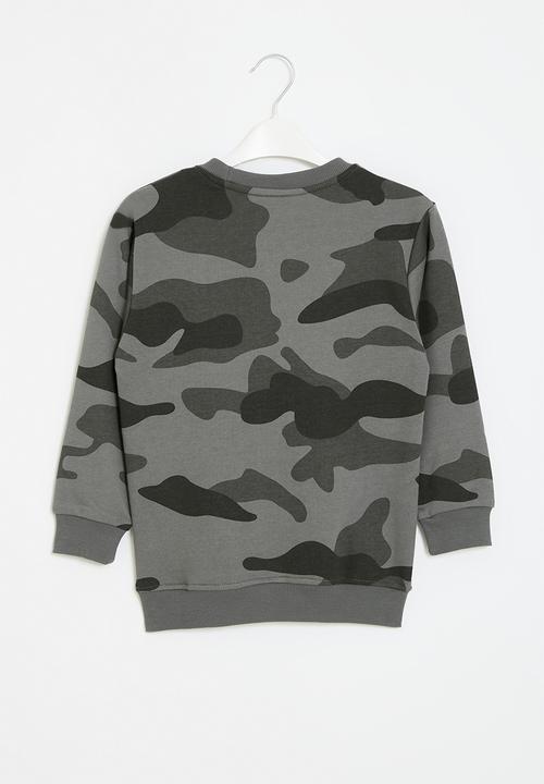 Pop Candy - Camo sweat top - grey