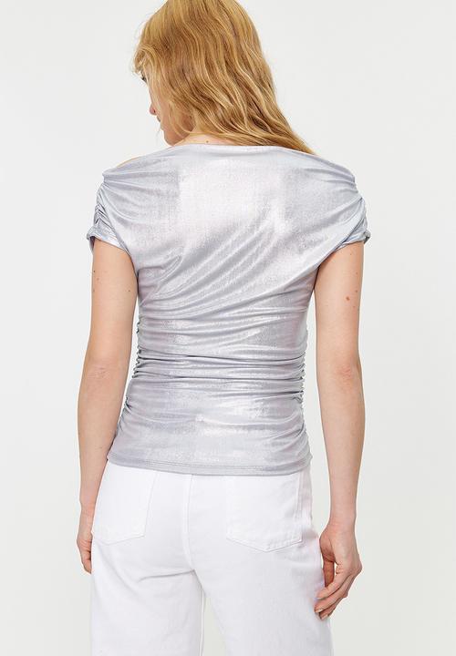 Trendyol - Boat neck detailed blouse - silver