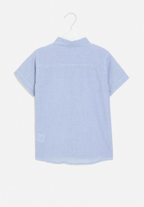 MINOTI - Striped shirt - blue