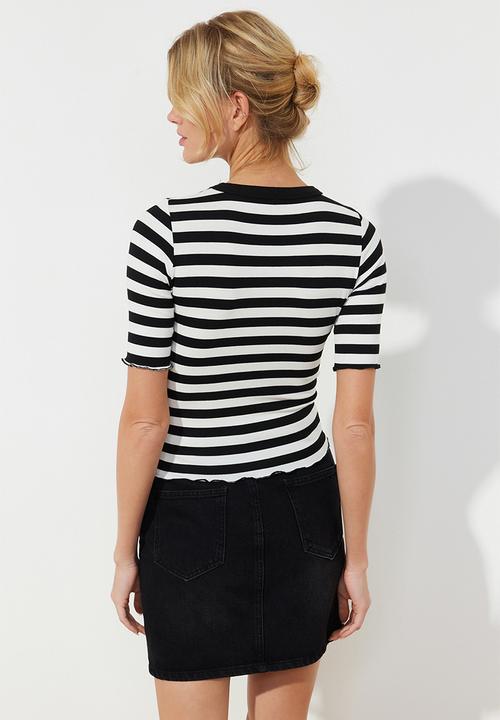 Trendyol - Fitted stretchy blouse - black