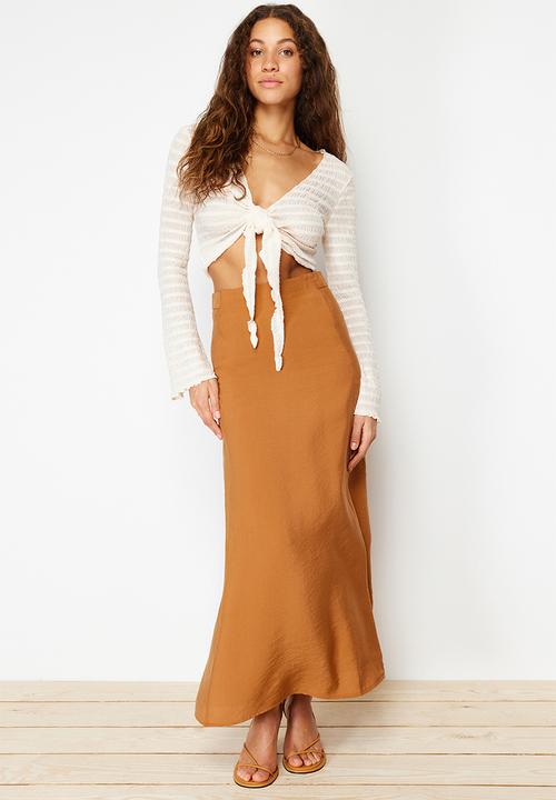 Trendyol - Maxi length skirt - camel