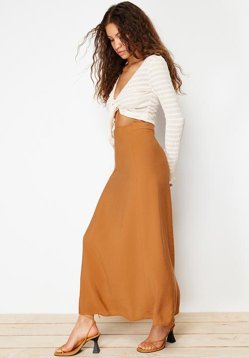 Trendyol - Maxi length skirt - camel