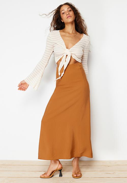 Trendyol - Maxi length skirt - camel