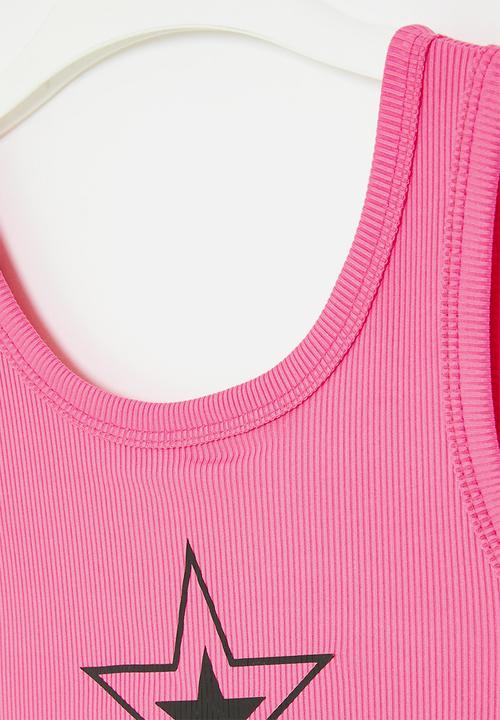 Pop Candy - Printed cropped tank -pink