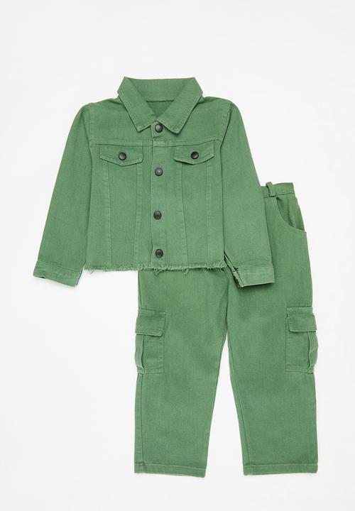 Pop Candy - Trucker jacket & jeans set - green