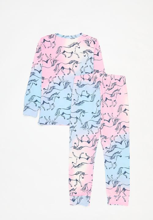 Pop Candy - Tie dye pj set - pink & blue