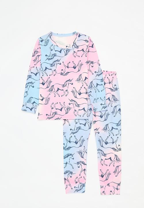 Pop Candy - Tie dye pj set - pink & blue