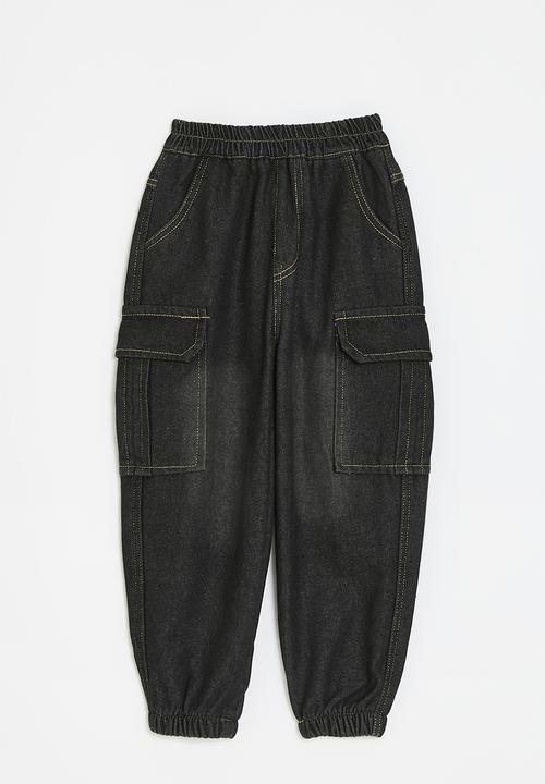Pop Candy - Utility cuff pants - black