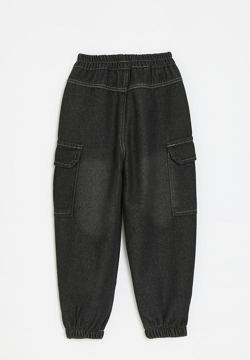 Pop Candy - Utility cuff pants - black