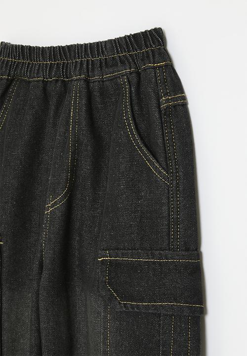 Pop Candy - Utility cuff pants - black