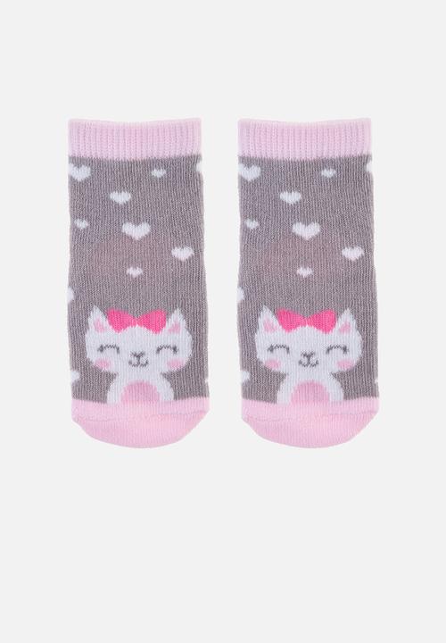 Stephen Joseph - Baby socks- 3 pack cat (hanging) - multi