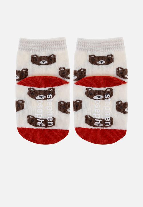 Stephen Joseph - Baby socks- 3 pack bear (hanging) - multi